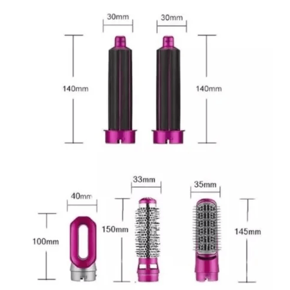 Cepillo Electrico 5 En 1 Secador Alisado