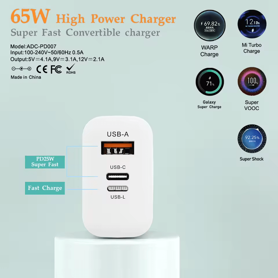 Combo Cargador 4 En 1 Adaptadorcable